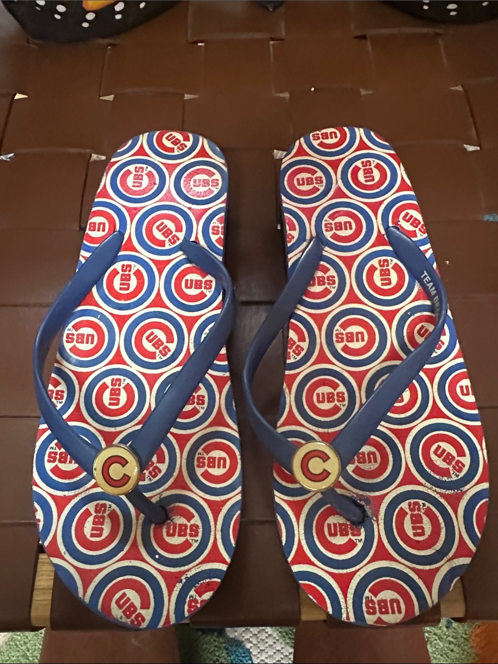 Chicago Cubs Flip Flop Sandals - Red, Blue, White